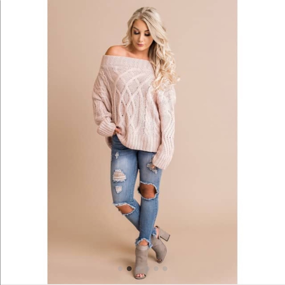 Off the shoulder sweater